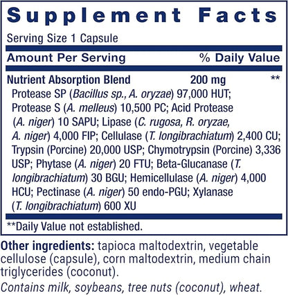 Life Extension Extraordinary Enzymes, Digestive Health Support, Nutrient Absorption, Digestive enzymes, Non-GMO, 60 Capsules