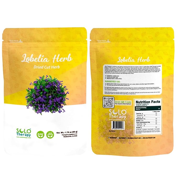 Lobelia Inflata 50 Grams C/S – Dried Herb Material – Botanical Specimen – Craft & Incense Use – Not for Consumption -Sealed Packaging (Lobelia Herb)