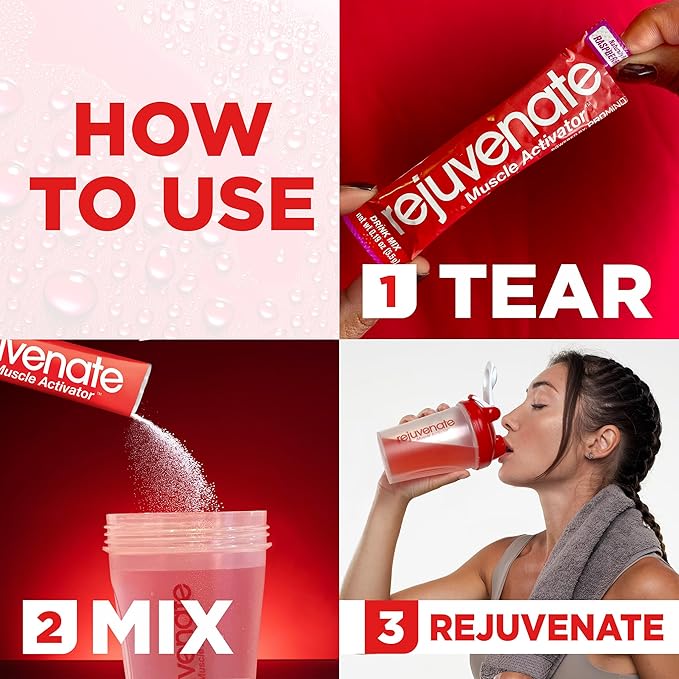 Rejuvenate, Perfect Amino Acid Blend, 1 Stick = 20g Whey Protein, 5 Calories, Vegan Friendly EAA + BCAA for Muscle Growth, Strength & Energy, GLP-1 & Bariatric Support, No Bloat, No Sugar