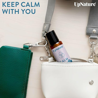 UpNature Calm Essential Oil Roll On - 100% Natural Aromatherapy Blend for Relaxation Relief - Self Care Gifts for Women Easter Basket Stuffers for Teens