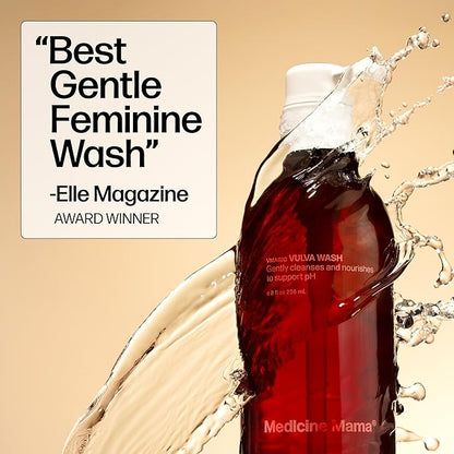 Medicine Mama's Apothecary VMAGIC Gentle Feminine Wash pH Balanced to Cleanse and Rejuvenate Intimate Skin with Chamomile, Collagen, Vitamin E and Sage – Hormone Free – 6 Pack, 8 oz Each
