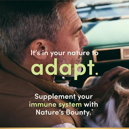 Nature's Bounty Vitamin D3 1000 IU Softgels, Immune Support, Promotes Healthy Bones, 1 Softgel per Day, Gluten Free, 350 Count
