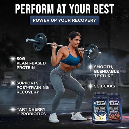 Vega Sport Premium Protein Powder + Recovery Bundle - Vanilla (20 servings) and Chocolate (19 servings) 30g Plant Based Protein, 5g BCAAs, Low Carb, Keto, Pea Protein for Women and Men