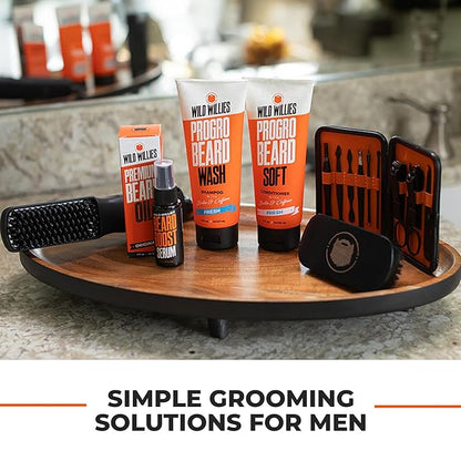 Wild Willies Beard Growth Dual Threat: Serum & Gummies for Men - Biotin, Caffeine & Essential Growth Oil for Fuller, Thicker Facial Hair