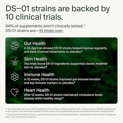 Seed DS-01 Daily Synbiotic - Prebiotic and Probiotic for Women & Men - Digestive Health, Gut Health, Immune Support, Bloating & Constipation Relief - Vegan & Shelf-Stable - 60-Day Refill (120ct)