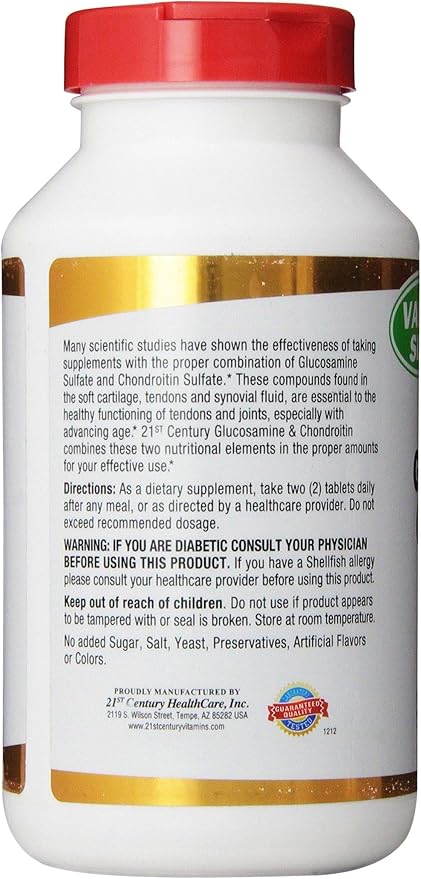 21st Century Glucosamine Chondroitin 750/600mg - Triple Strength, Tablets, 60 Count