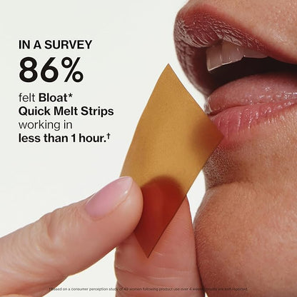 Love Wellness Bloat* Quick Melt Strips - Fast-Dissolving Digestive Support with Mint, Fennel, and Caraway - Helps Ease Occasional Bloating* - No Water Needed - Vegan and Sugar Free - 32 Strips