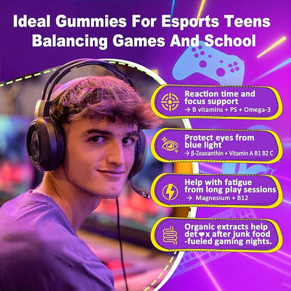 Nextdia Multivitamin Filled Gummies for Teen Boys Girls 12-17, 18, 19, Kids 10+ Multivitamin with Omega 3, Calcium + Magnesium + Zinc, Multi-Minerals for Adolescent 10-19S Brain, Bone, Energy, Immune