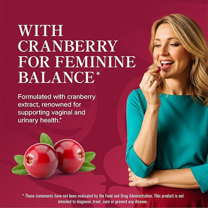 Probiotics for Women with Prebiotics + Cranberry | 5 Billion CFU | Berry-Flavor Gummies | Probiotics for Digestive Health, Vaginal Health & pH Balance | Supplements for Women | Vegan | 60 Ct