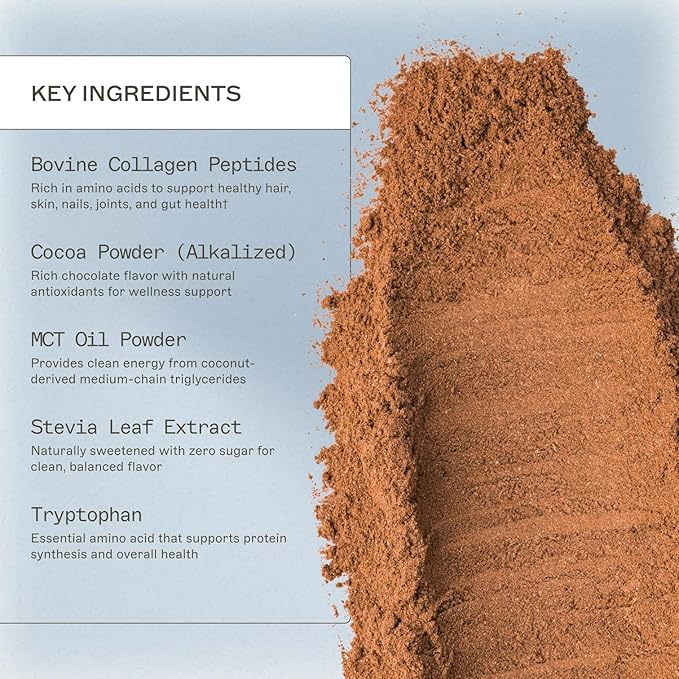 Amy Myers MD Paleo Protein Powder - Mocha Latte, 20 Servings - Collagen-Based Gut Function Support - Gluten-Free & Non-Dairy Protein Supplement