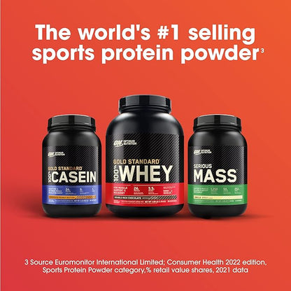 Optimum Nutrition Serious Mass, Weight Gainer Protein Powder, Mass Gainer, Vitamin C and Zinc for Immune Support, Creatine, Banana, 6 Pound (Packaging May Vary)