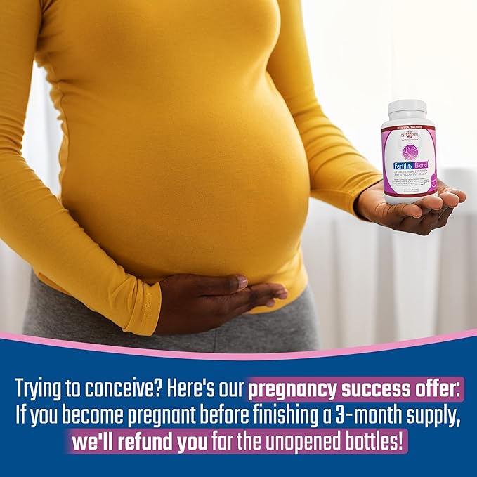 Daily Wellness Fertility Blend for Women - Fertility Supplements for Women, Conception Fertility Prenatal Vitamins, Trying to Conceive Progesterone Supplements, Cycle Support Conception Pills - 3 Pack