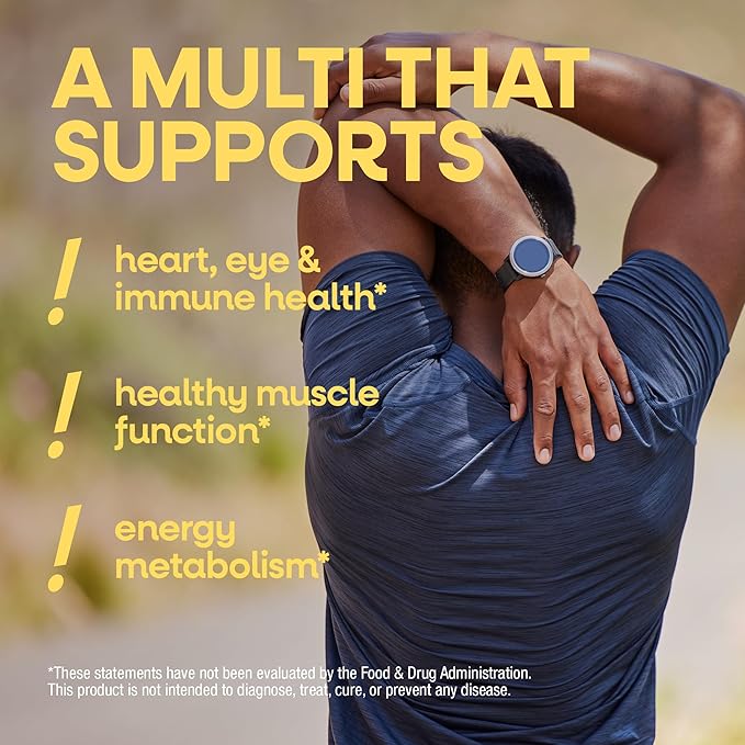 Nature’s Way Alive! Men’s Multivitamin Gummies, Daily Gummy Vitamin for Men, Supports Cellular Energy Metabolism, Immune Health, Muscle Function*, With Vitamins A, C, D3, Zinc, Vegetarian, 60 Count