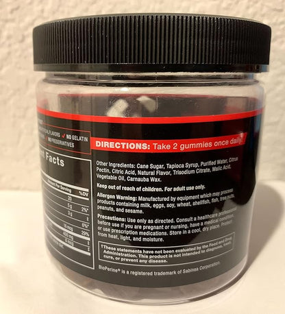 Force Factor Black Maca Gummies, 2-Pack, Black Maca Root to Enhance Male Vitality, Increase Energy & Strength, with BioPerine for Superior Absorption, Delicious Passion Berry Flavor, 120 Gummies