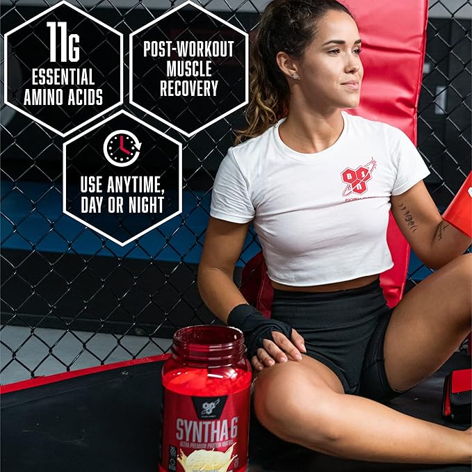 BSN SYNTHA-6 EDGE Protein Powder, Chocolate Flavored Powder with Hydrolyzed Whey, Micellar Casein, for Muscle Gain, Low Sugar, 24g Protein, Chocolate Milkshake, 28 Servings, 2.47 Pound (Pack of 1)