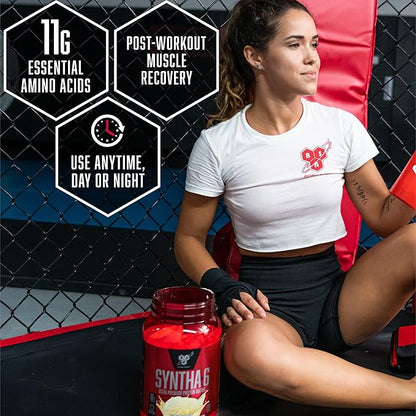 BSN SYNTHA-6 EDGE Protein Powder, Chocolate Flavored Powder with Hydrolyzed Whey, Micellar Casein, for Muscle Gain, Low Sugar, 24g Protein, Chocolate Milkshake, 28 Servings, 2.47 Pound (Pack of 1)