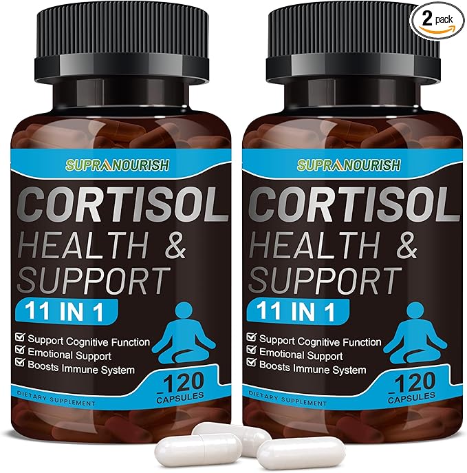 Cortisol Supplements for Women and Men, 11-in-1 Cortisol Manager,Cortisol Reducer with Ashwagandha, Rhodiola, L-Theanine, Hormone Balance, 240 Capsules (120-Day Supply)
