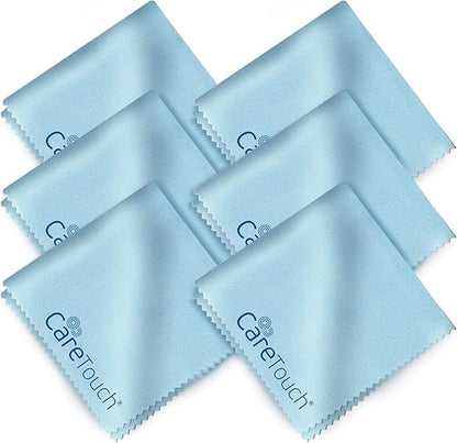 Care Touch Lens Cleaning Wipes with Microfiber Cloths - 200 Lens Wipes for Eyeglasses & 6 Microfiber Cloths - Glasses, Camera Lenses, Screens, Eye Glasses Cleaner for Cleaning Eyeglasses