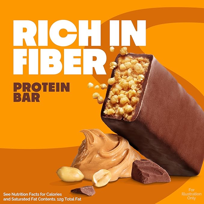Quest Nutrition Crispy Chocolate Peanut Butter Hero Protein Bar, 18g Protein, 1g Sugar, 3g Net Carb, Gluten Free Protein Snack, Keto Friendly, 4 Count