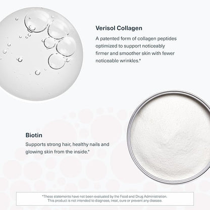 Youtheory Concentrated Effect Collagen with Verisol - Collagen Peptides with Vitamins C & B - Supports Hair, Nails, Bones & Joints* - 180 Tablets (60-Day Supply)