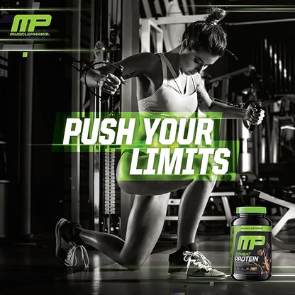 Muscle Pharm Combat Protein Powder, Chocolate Milk Flavor, Fuels Muscles for Productive Workouts, 5 Protein Sources Including Whey Protein Isolate & Egg Albumin, Gluten Free, 2 lb, 24 Servings