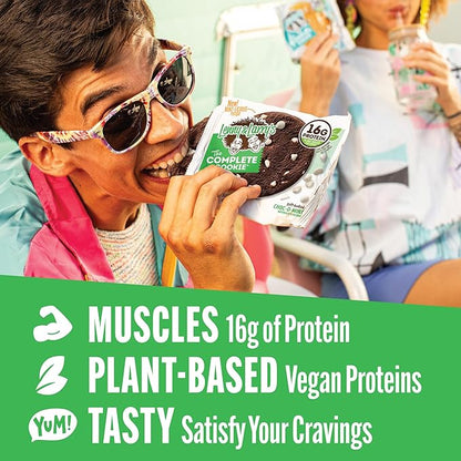 Lenny & Larry's Complete Protein Cookie, [Choc-O-Mint], Chewy Soft Baked, 16g Plant Protein, Vegan, Non-GMO, High Fiber, [4 Ounce] Cookie (Pack of 12)