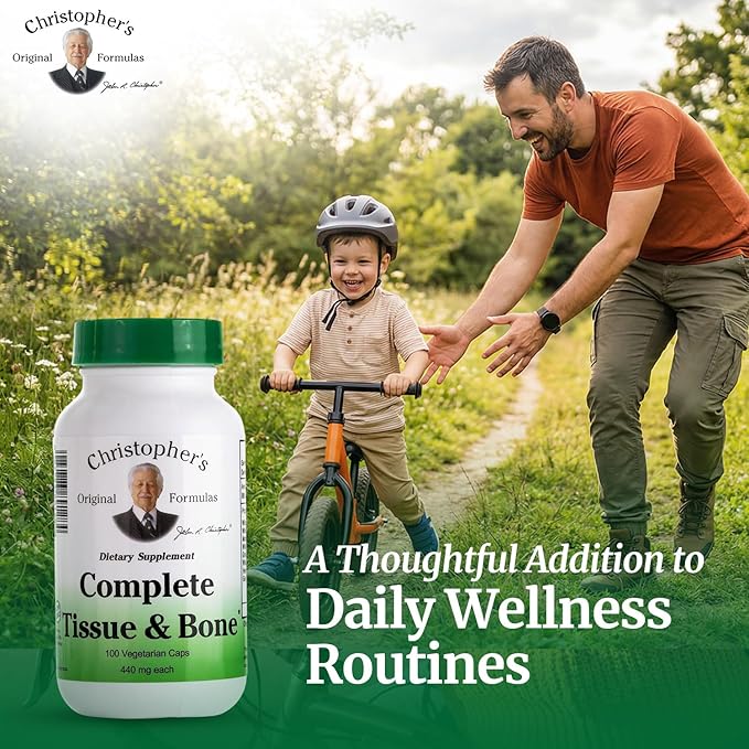 Christopher's Original Formulas Complete Tissue & Bone Formula – 100 Veg Caps | Herbal Support for Bones & Connective Tissue