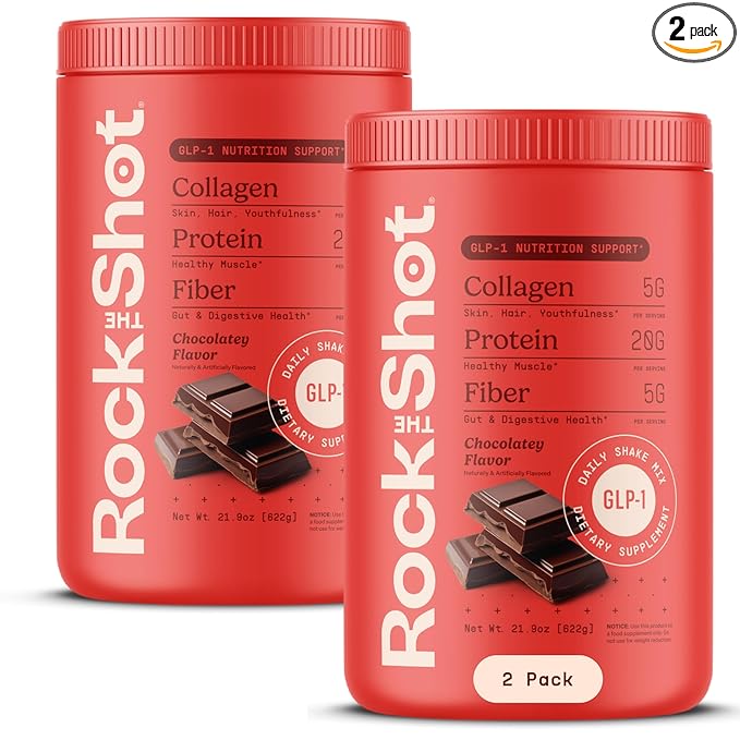 GLP-1 Nutritional Support Supplement, Chocolate 21.9oz – Protein & Vitamin Doctor-Designed Daily Shake for GLP1 Users with Fiber, Collagen & BCAAs, Helps Maintain Nutritional Balance, 2 Pack