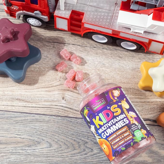 Multivitamin for Kids - Complete Daily Children's Multi Vitamin Gummy Chew with Vitamin D, B Vitamins, Zinc & More - Energy, Memory Focus & Immune Health Support - Natural Berry Flavor - 120 Gummies