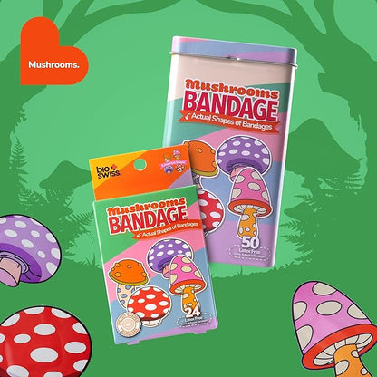 BioSwiss Bandages, Mushroom Shaped Self Adhesive Bandage Set, Latex Free, Sterile Wound Care, 24 Count