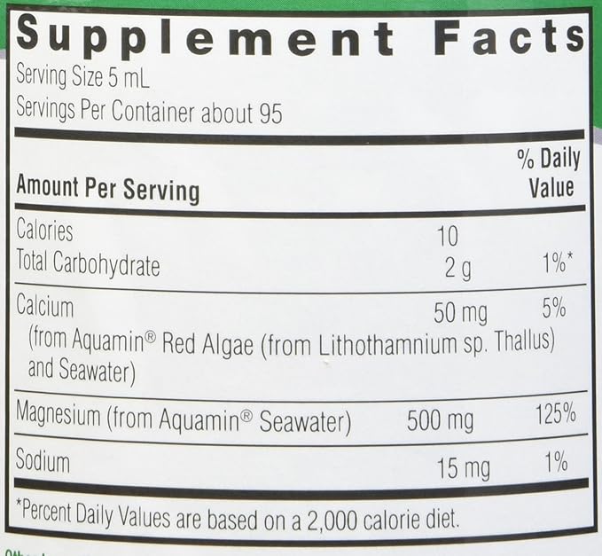 Nature's Answer Plant Based Liquid Magnesium, Vanilla Cream, 16-Ounce