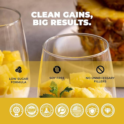 Underground Bio Labs Panda Fuel Premium Protein Whey,Hydrolyzed Collagen,Casein,Probiotics, Enzymes, Keto Friendly,Time Release, 25 Servings (2.5 Pound, Pineapple Whip)