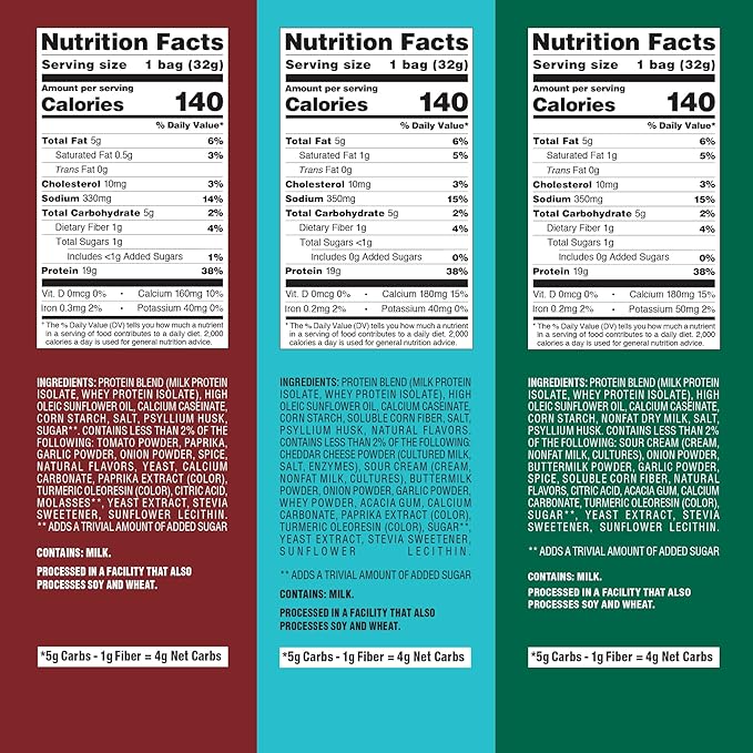 Quest Nutrition Protein Chips Variety Pack Bundle, High Protein, Low Carb, 24 Count