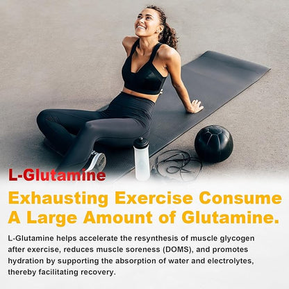 L-Glutamine Gummies 1000mg, Glutamine Supplement for Women & Men, with BCAAs, Magnesium & NAC, Support Gut, Muscle Health & Immunity, Vegan, Non-GMO, Gluten Free, Keto Friendly,Pineapple Flav, 60Ct