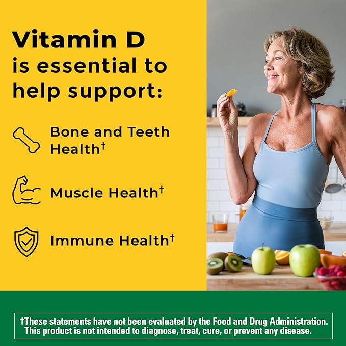 Nature Made Vitamin D3 10000 IU (250 mcg) Maximum Strength, Vitamin D Supplement for Bone and Immune Health Support, 60 Softgels, 60 Day Supply