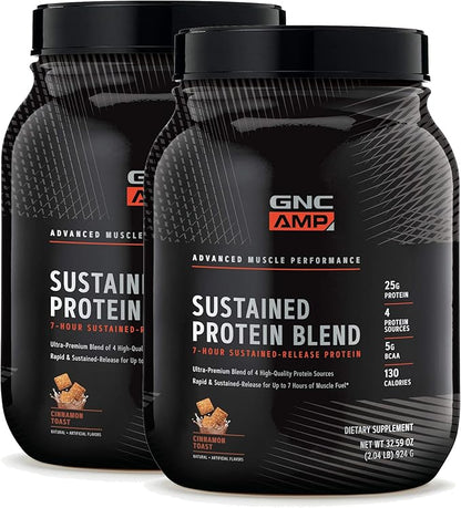 GNC AMP Sustained Protein Blend - Cinnamon Toast (28 Servings)