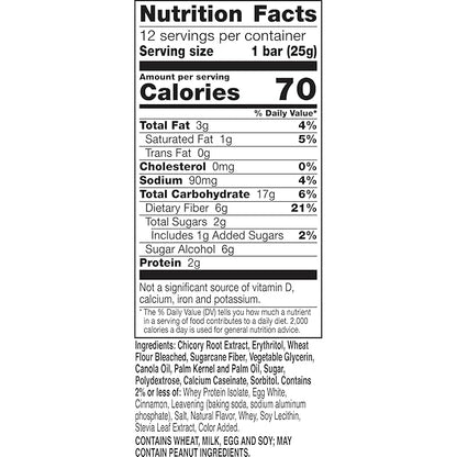 Fiber One 70 Calorie Soft-Baked Bars, Cinnamon Coffee Cake, Value Pack, 12 Bars, 10.6 oz (Pack of 4)