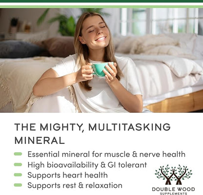 Magnesium Taurate Supplement for Cardiovascular Health to Boost Magnesium Levels (1,500mg per Serving, 210 Vegan Capsules) Non-GMO, Gluten Free, by Double Wood Supplements (Pack of 2)