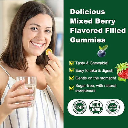 Oil of Oregano with Black Seed Oil Filled Gummies - 2 Months Supply - Aceite De Oregano Capsulas Alternative, Carvacrol & Thymoquinone with VE, VC, D3, Zinc, Liposomal Form, Sugar Free, Berry Flavor
