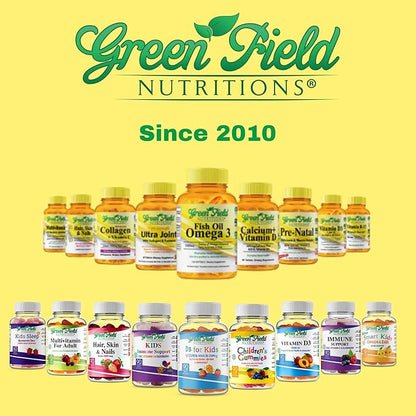 Greenfield Nutritions Halal Prenatal Vitamins with DHA and Folic Acid - Essential Prenatal Pregnancy Multivitamin with Iron - Contains 17 Vitamins for Mom to Be - Easy to Swallow 90 Liquid Softgels