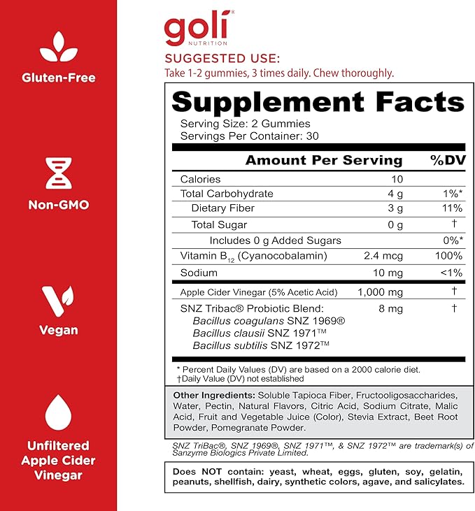 Goli Zero Sugar Gummies – 1 Pack