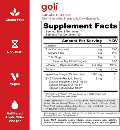 Goli Zero Sugar Gummies – 1 Pack