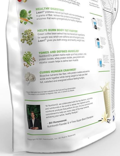 Lean1 Vanilla, Meal Replacement Protein Shake, 44 Servings in a 5lb Bag