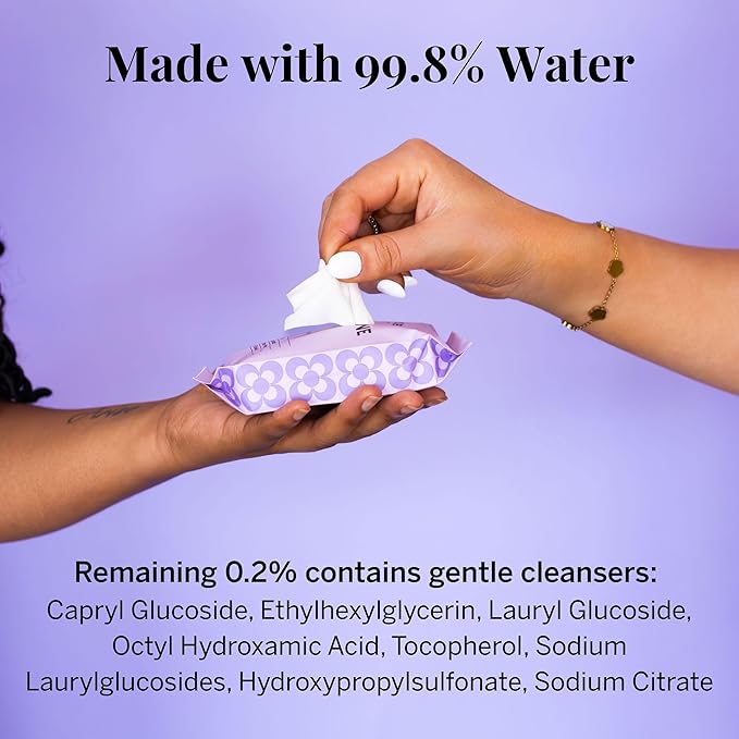 Pixie Feminine Wipes - On The Go Public Bathroom Wipes for Feminine Care - Safe On Period Cups & Menstrual Discs - Biodegradable, Flushable, pH Balanced & Unscented Menstrual Cup Wipes (20 Count)