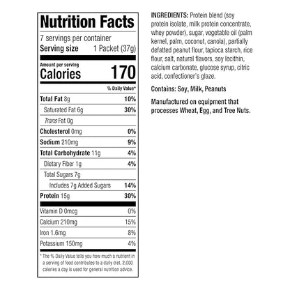 WonderSlim Popper Puff Snacks, Caramel Peanut, 170 Calories, 15g Protein, Gluten Free (7ct)