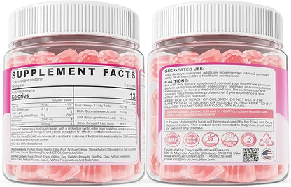 Myo-Inositol & D-Chiro Ideal 40:1, Inositol + Omega-3(3:1) Gummies, Hormone Balance for Women | Sugar Free Inositol Gummies w/Omega 3 DHA:EPA (3:1), Inositol Supplement for Cycle Health, Vegan, 60 Ct
