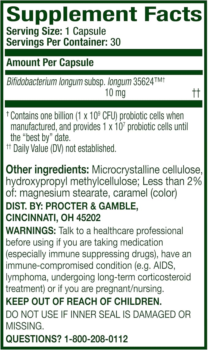Align Probiotic,Pro Formula,Probiotics for Women and Men,Probiotics for Digestive Health,Men and Womens Probiotic Capsules Help Relieve Occasional Bloating & Gas*,30 Capsules,(Pack of 2)