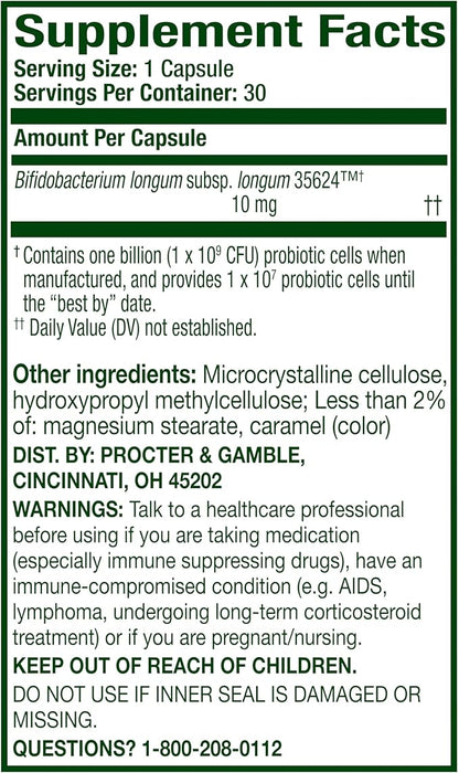 Align Probiotic,Pro Formula,Probiotics for Women and Men,Probiotics for Digestive Health,Men and Womens Probiotic Capsules Help Relieve Occasional Bloating & Gas*,30 Capsules,(Pack of 2)