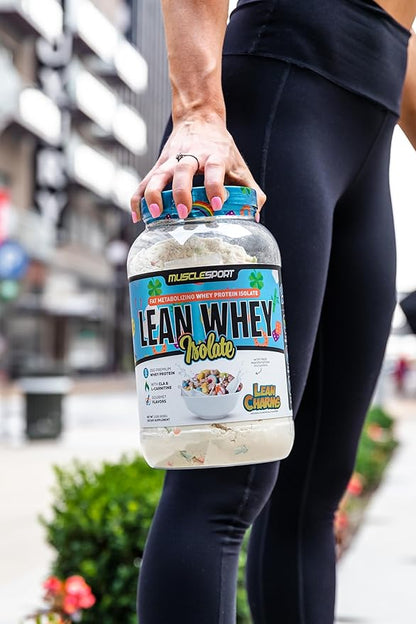 MuscleSport Lean Whey Revolution™ Protein Powder - Whey Protein Isolate - Low Calorie, Low Carb, Low Fat, Incredible Flavors - 25g protein per scoop (2lb, Lean Charms)