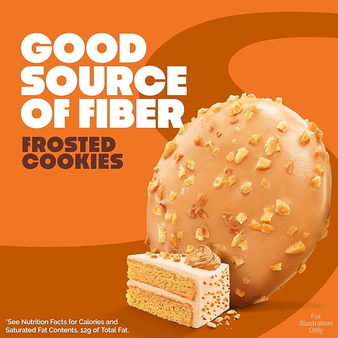 Quest Nutrition Frosted Protein Cookies Twin Pack, Peanut Butter Flavored, 1g Sugar, 11g Protein, 2g Net Carbs, Gluten Free, 16 Cookies